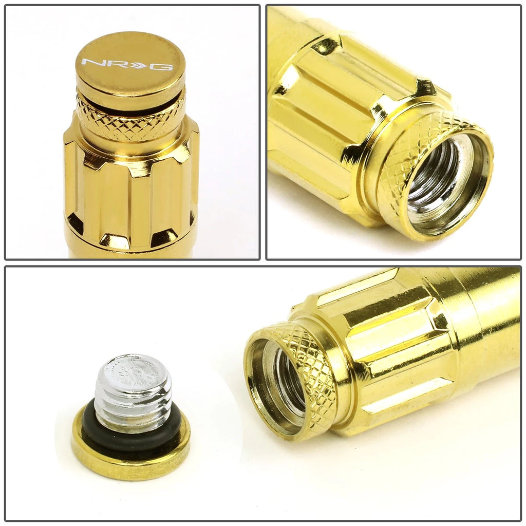 20Pcs Steel M12 x 1.25 Close End Spline Drive Lug Nuts for NRG