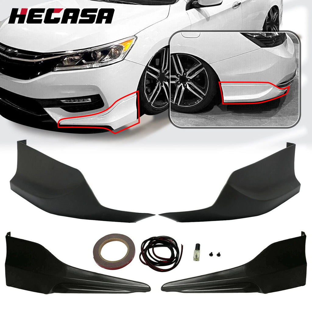 Set of 4 Bumper Lip Splitters for Honda Accord Sedan (2016–2017)