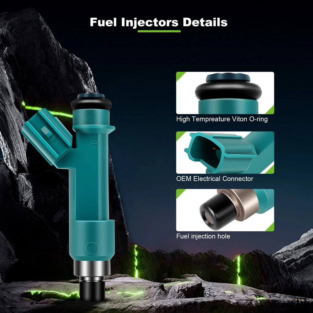 Set of 6 Fuel Injectors for Toyota 4Runner Tacoma FJ Cruiser Tundra (4.0L) 2325031010
