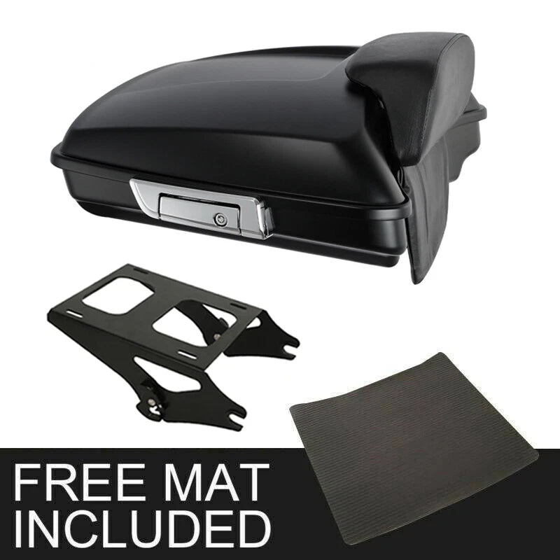 Matte Black Razor Trunk Backrest Mount for Harley Touring Road King (2014–2026)