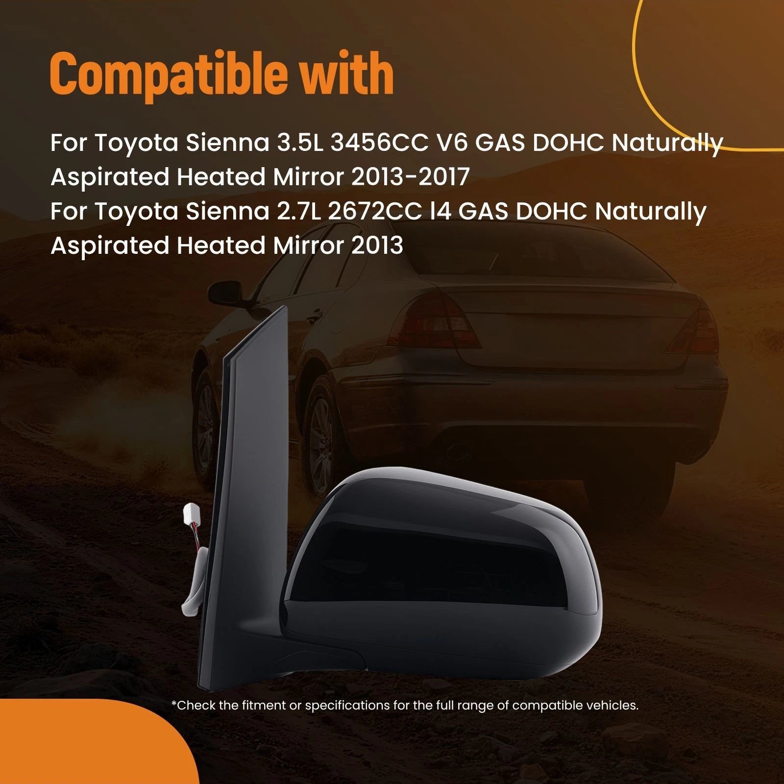 Heated Power Mirror Left for Toyota Sienna (2013–2017) 8794008113
