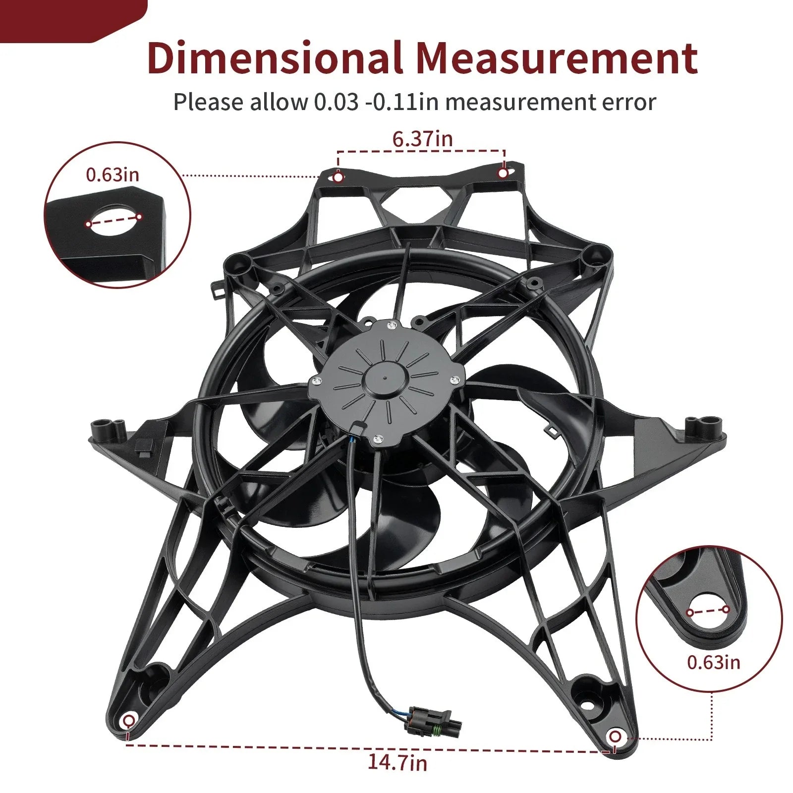 Radiator Cooling Fan & Cover for Can Am Maverick X3 Max (2017–2018)