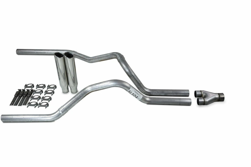 2.5" Dual Exhaust Kit for Ford F150 (2021–2025) Y Pipe Clamp on Tips