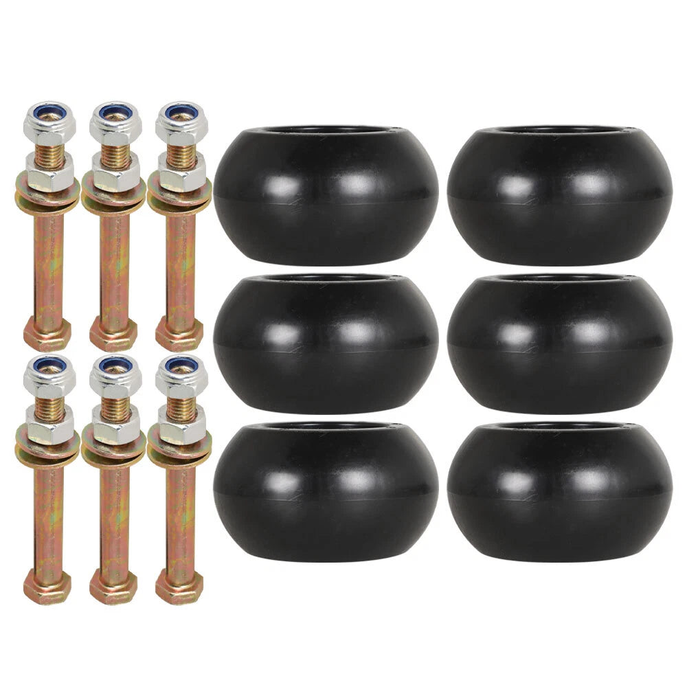 Set of 6 Plastic Mower Hardware Kit & Deck Wheels for Hustler Raptor