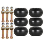 Set of 6 Plastic Mower Hardware Kit & Deck Wheels for Hustler Raptor