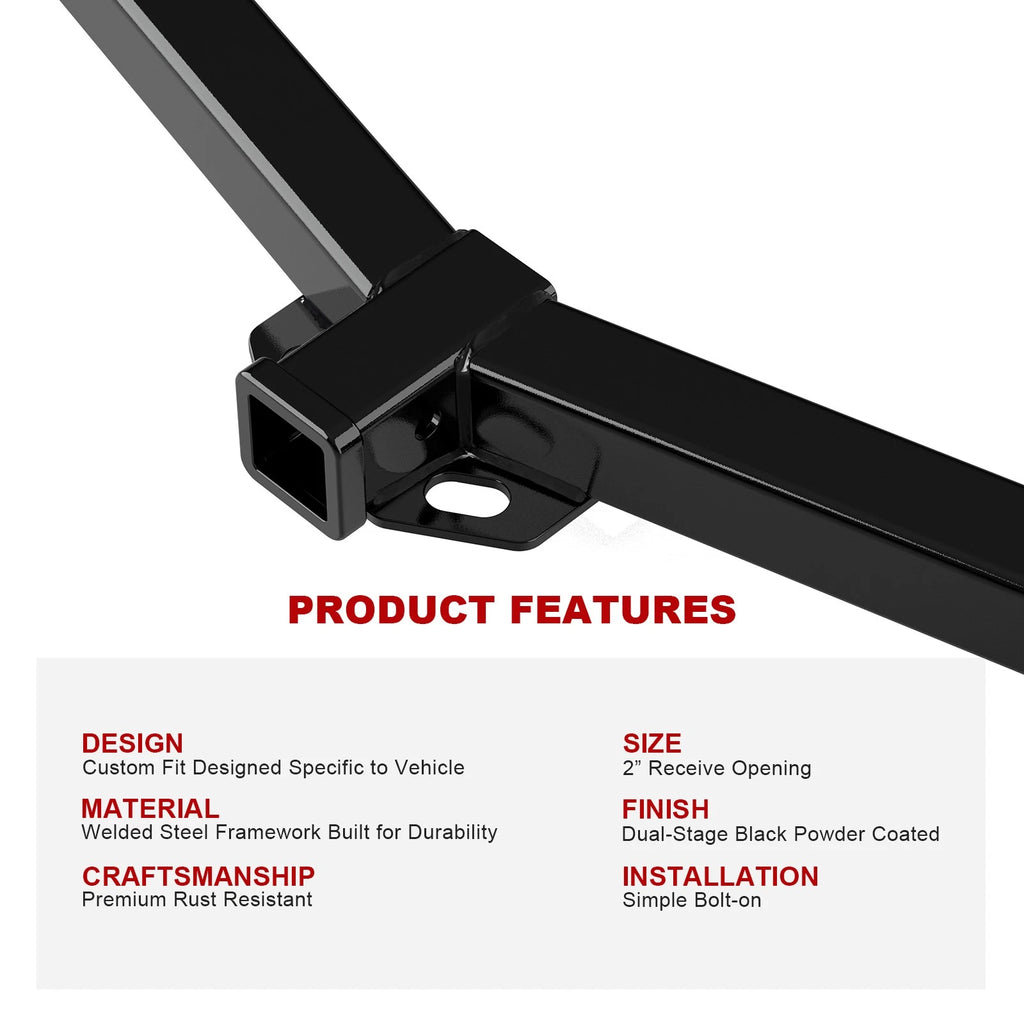 2 Inch Trailer Hitch Receiver for Chevy Astro GMC Safari (1985–2005)