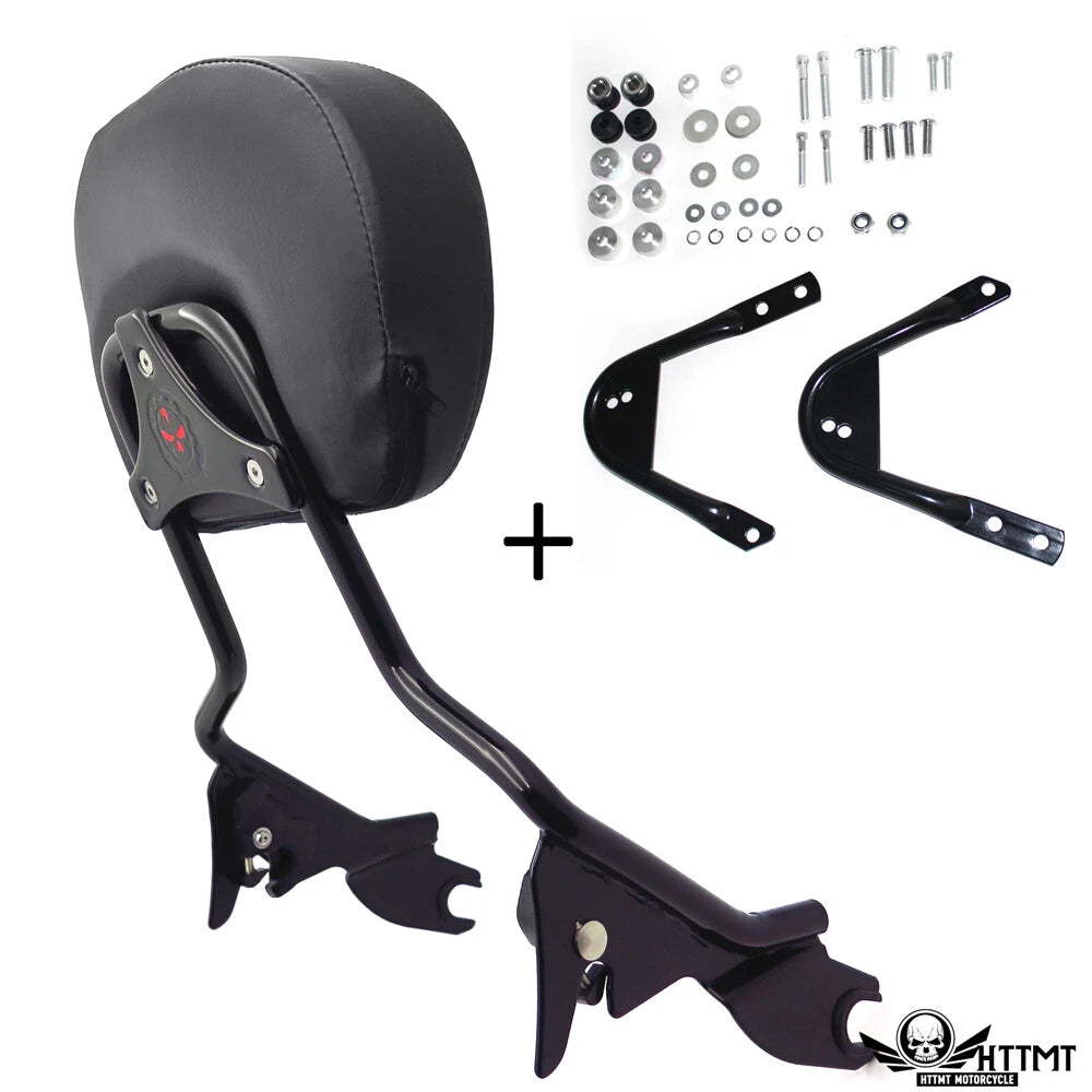 Sissy Bar Docking Black Backrest for Harley Touring Street Glide FLHX (1997–2008)