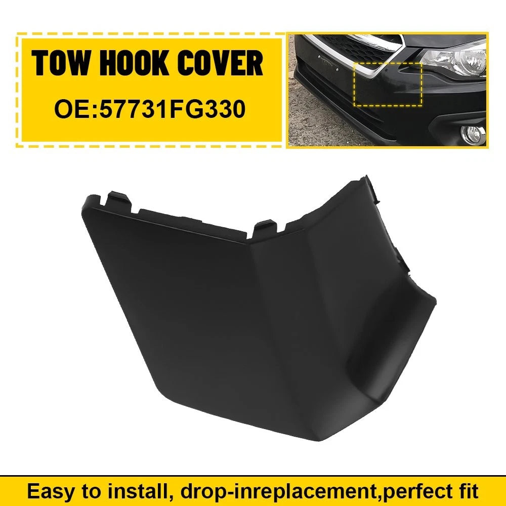 Front Bumper Tow Hook Cover for Subaru Impreza WRX STI (2011–2014) Black