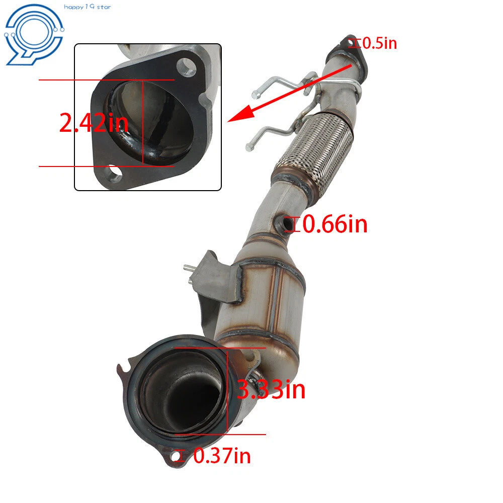 Front Catalytic Converter for Ford Fusion SE Sedan (2013–2019)