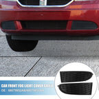 Set of 2 Front Fog Light Cover Grilles for Dodge Journey (2011–2020) Black
