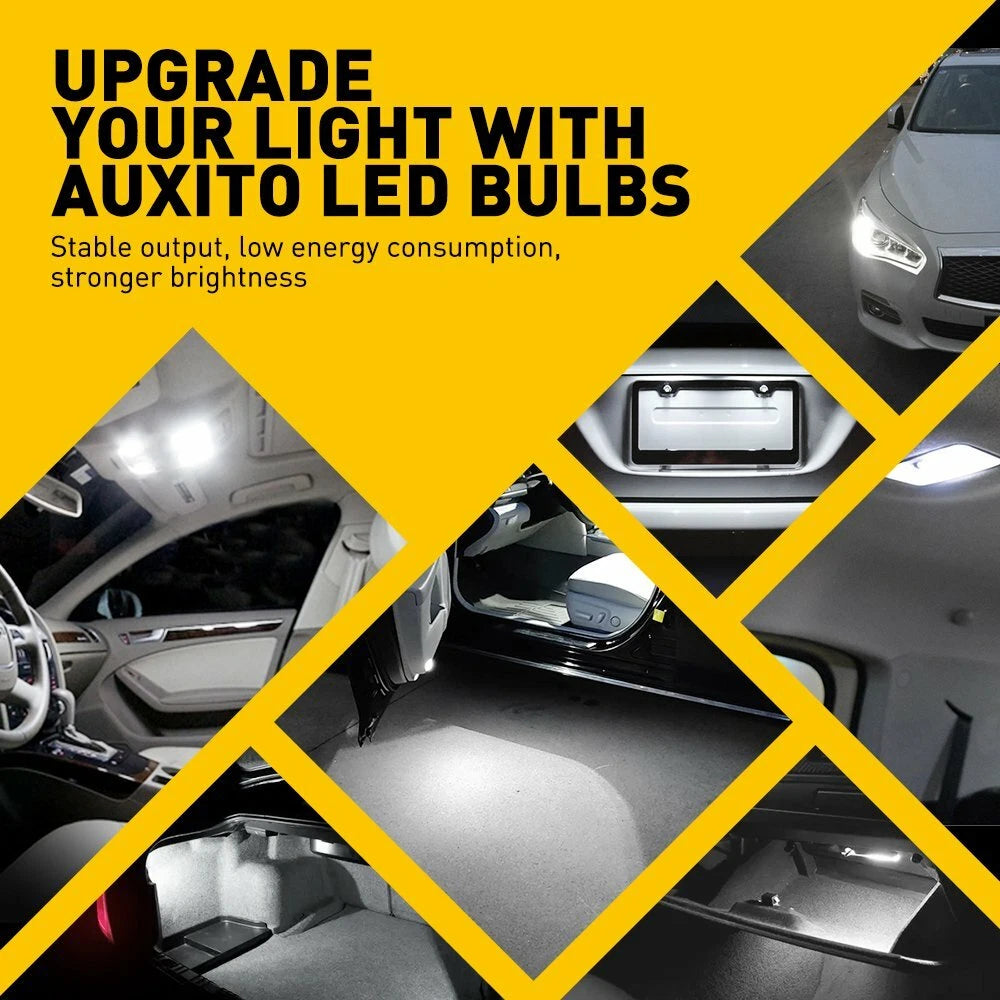 2X T10 LED License Plate Light Bulbs for Universal Fit (6000K)