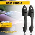 2X Front Left+Right Door Handle for Ford Focus (2000–2007) w/ Keyhole Smooth Black