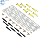 Set of 4 E-Track Rails with Caps, Straps, O-Rings Tie Down Kit
