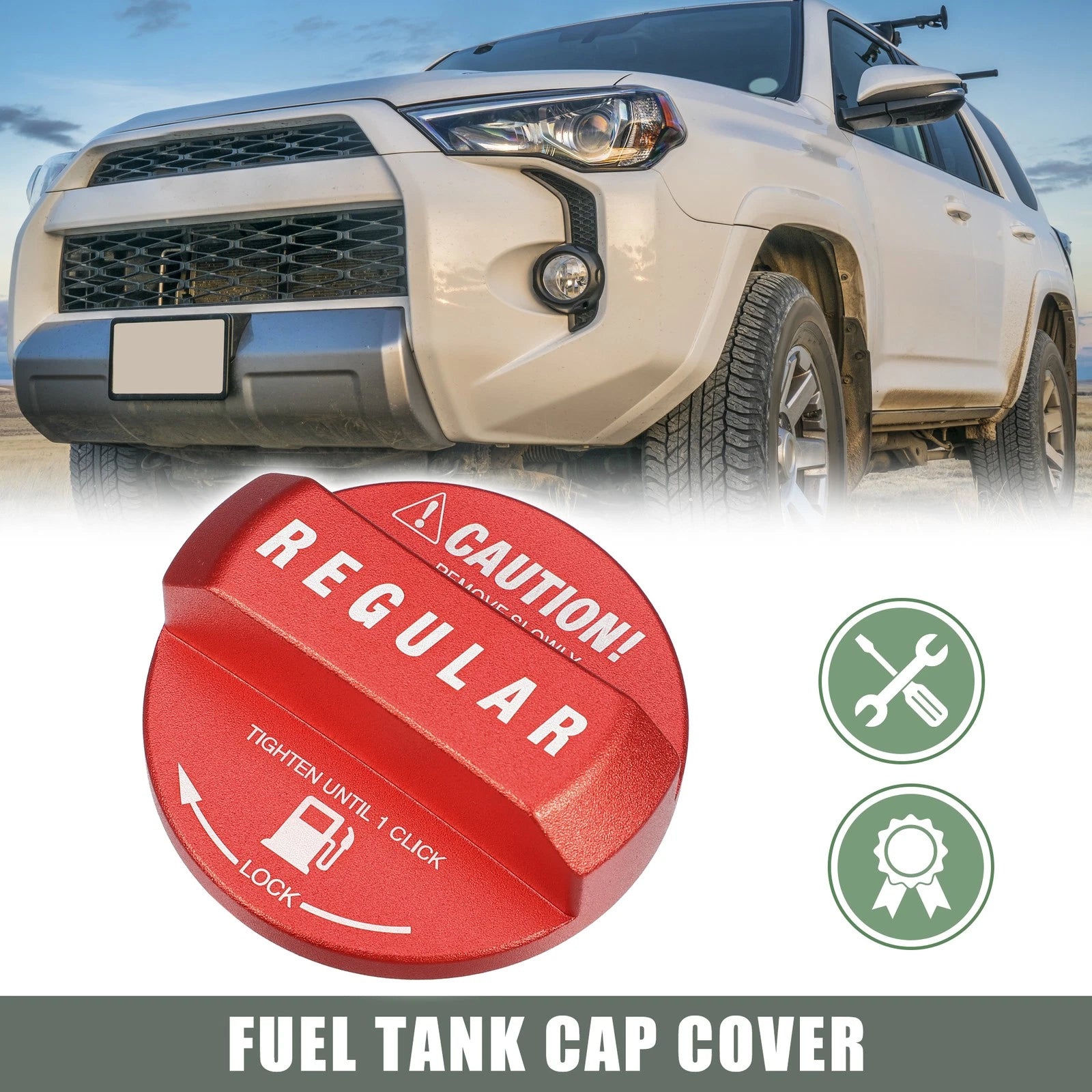 Fuel Tank Cap Cover for Toyota (Red)