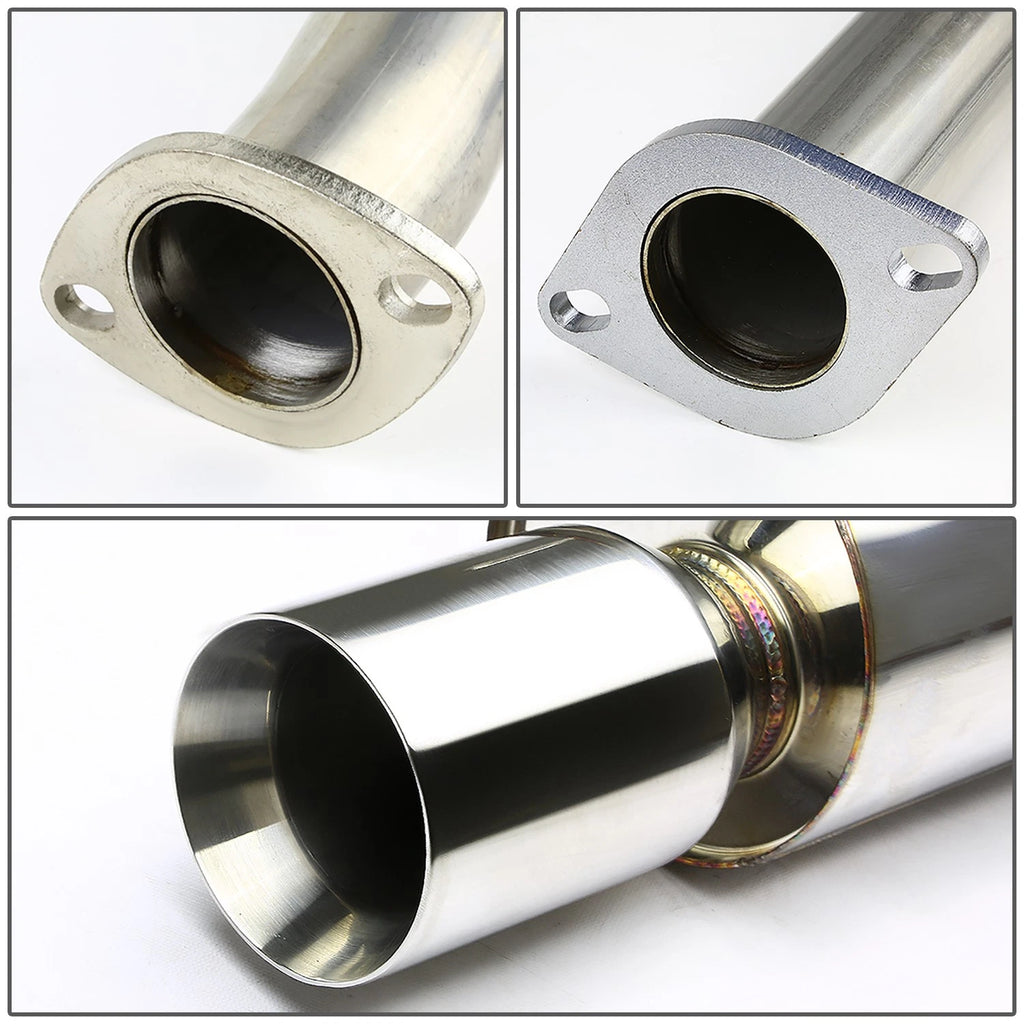 4" Rolled Muffler Tip for Nissan Maxima A33 (2000–2003) - Stainless Racing Catback
