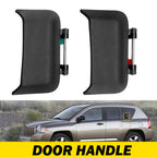Set of 2 Exterior Door Handles for Jeep Compass (2007–2016) Black Plastic