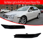 2X Smoked Front Side Marker Light Housings for Ford Fusion, Mercury Milan (2006–2009)