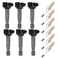 Set of 6 Ignition Coils & Iridium Spark Plugs for Honda Pilot (2016–2020)