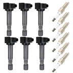 Set of 6 Ignition Coils & Iridium Spark Plugs for Honda Pilot (2016–2020)