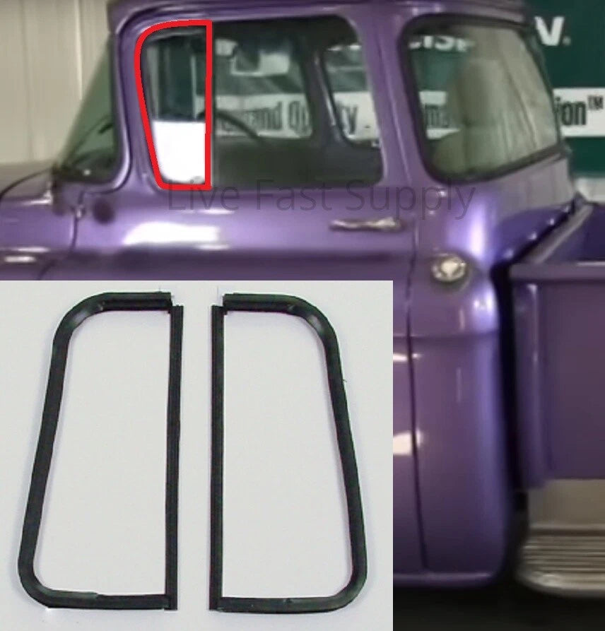 Vent Window Glass Seals Rubber Weatherstrip Kit for 1955-1959 Chevy GMC Trucks