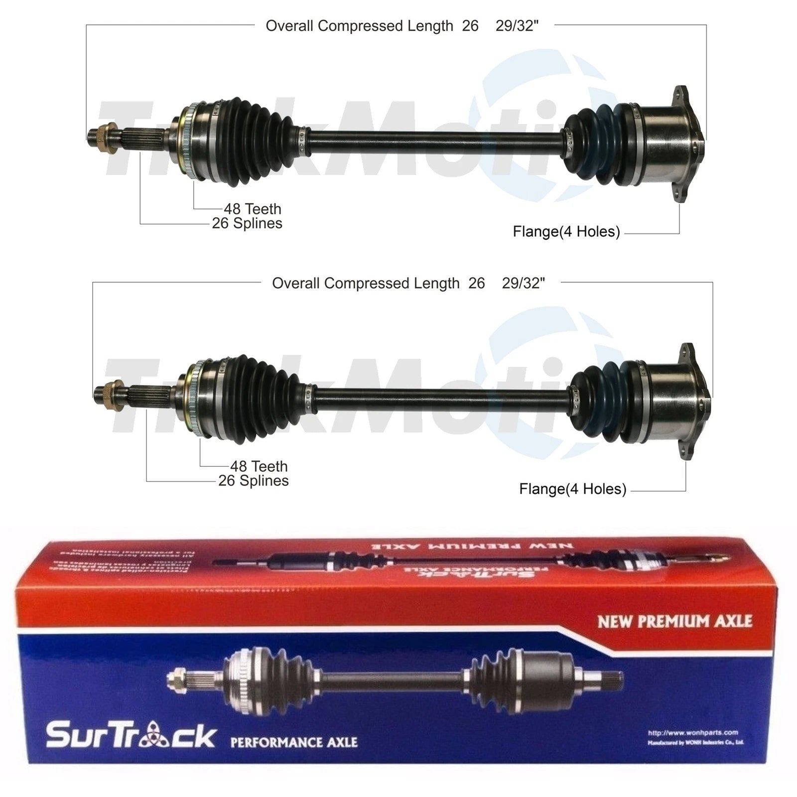 Set of 2 Rear CV Axle Shafts for Lexus RX300 AWD (1999–2000)