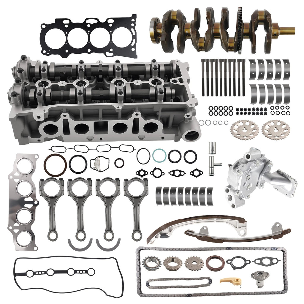 Cylinder Head Gasket Kit + Crankshaft Set + Timing Chain for 2AZFE 2.4L