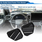 Air Condition Outlet Vent Trim Cover Frame for Toyota Tundra (2014–2021) Carbon Fiber Black