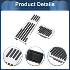 2X Foot Accelerator Pedal Covers for Mazda 3 (2020) Silver Tone