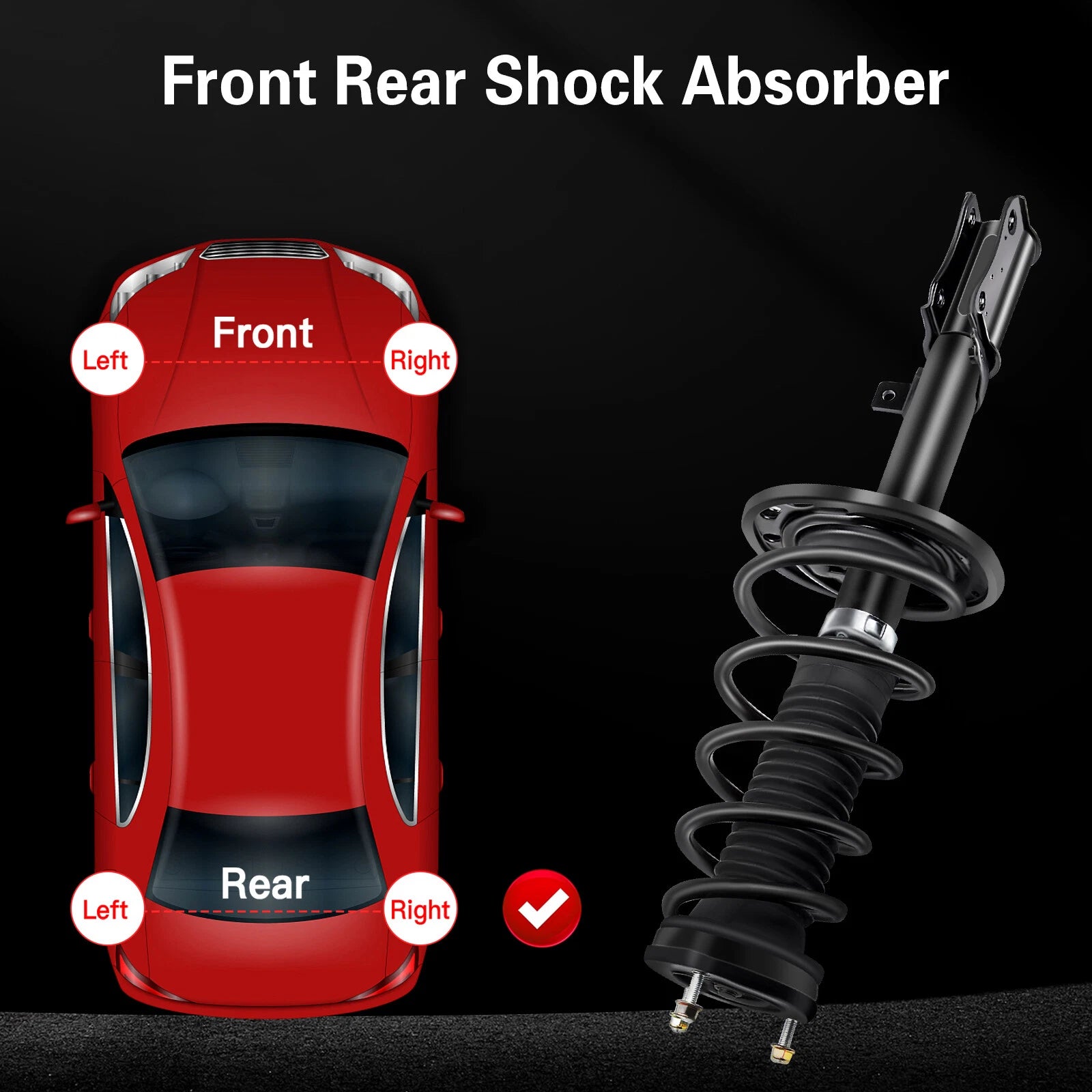 Set of 2 Rear Quick Complete Struts for Toyota Solara Camry (2004-2006)