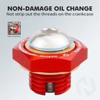 Reducer Oil Drain Plug Bolt for Yamaha Raptor 700/700R YFM700R (2011–2026) Red
