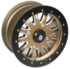 Pro Armor Halo Milled Beadlock Wheel Rim for UTV (15x7, 4/156, Bronze)