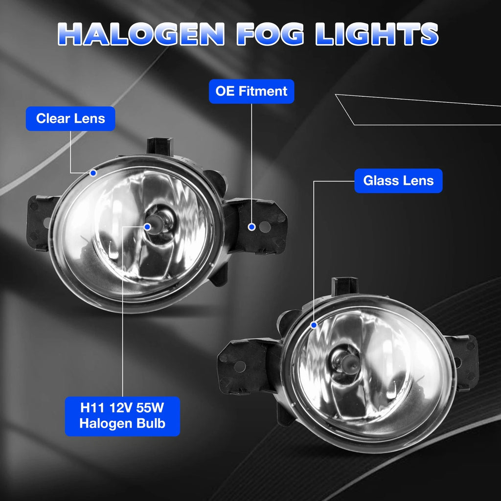 Pair LED Fog Lights for Nissan Altima Versa Sentra (2004-2019)