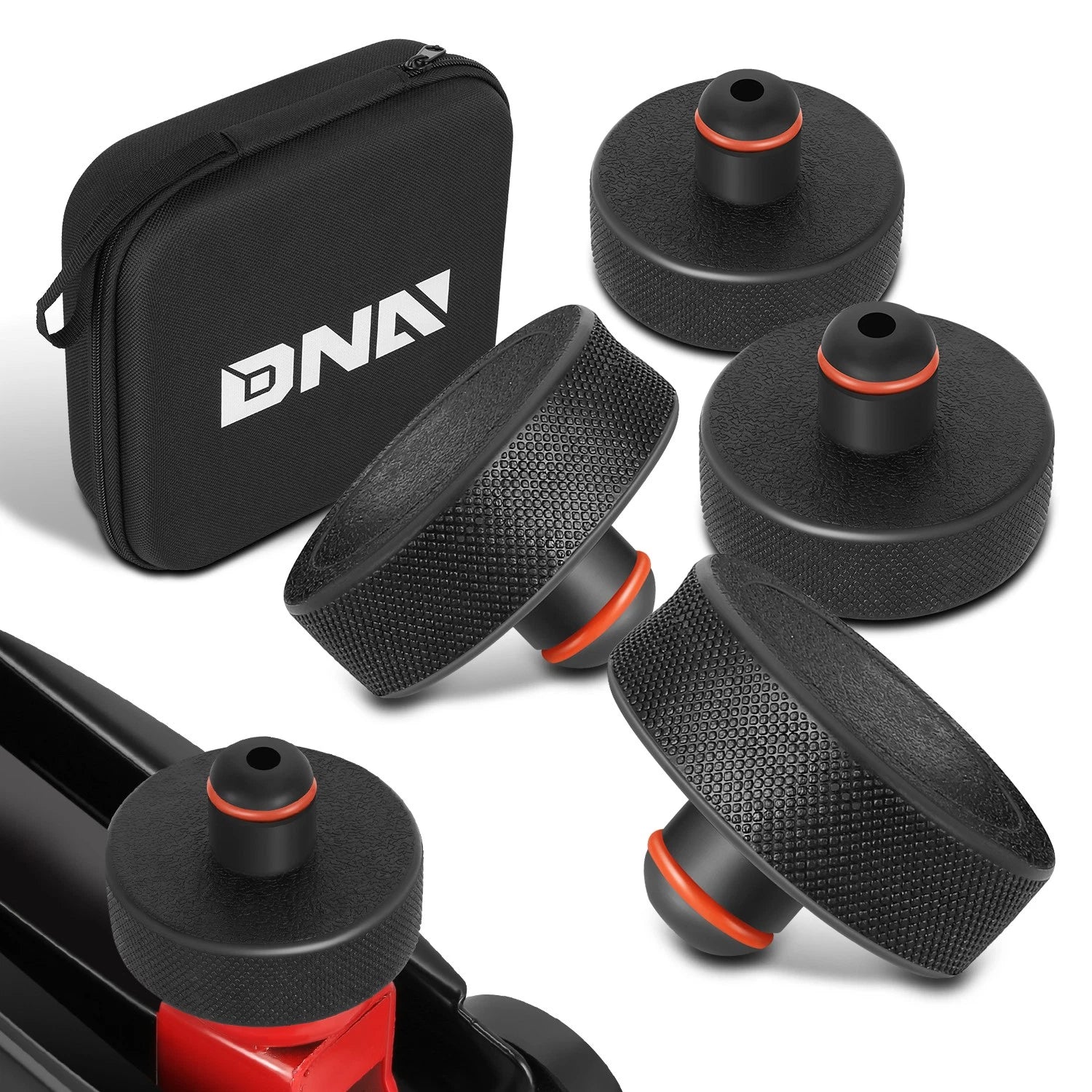 Set of 4 Rubber Pad Adapters for Tesla Model 3 Y S X (2016–2024)