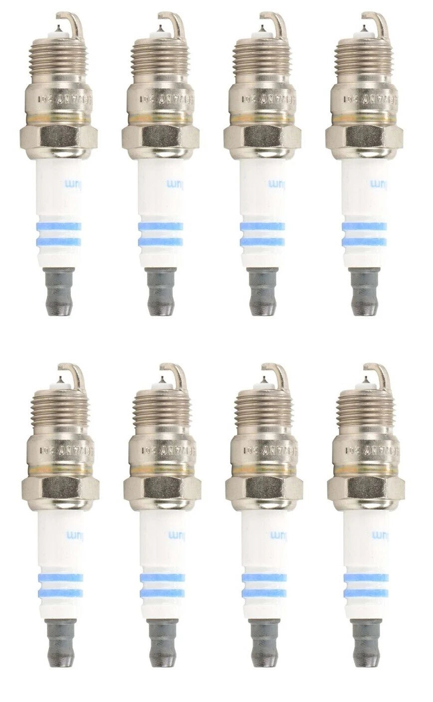Set of 8 Bosch Double Iridium Spark Plugs for GMC Pontiac Chevy Buick Ford V8