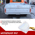 Clear Reverse Back Up Tail Lights Set for Chevrolet GMC Fleetside Pickup (1967–1972)