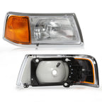 Pair Headlight with Adjusters + Corner Light & Bezel for Peterbilt 375 385