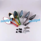 Leaf Style Motorcycle Rear View Side Mirrors