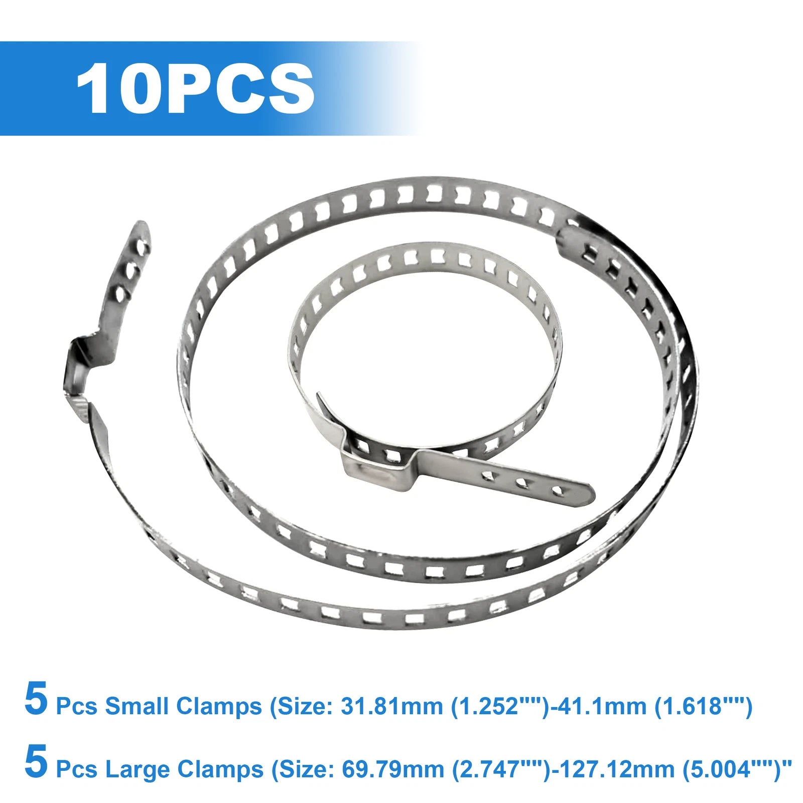 Set of 10 Adjustable CV Joint Boot Crimp Clamps Universal