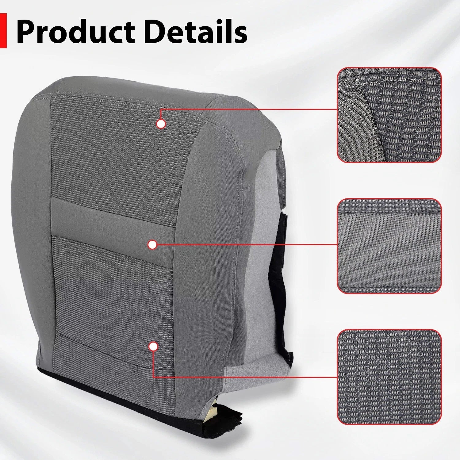 Front Driver Bottom Side Seat Cover for Dodge Ram 1500 (2006–2010)