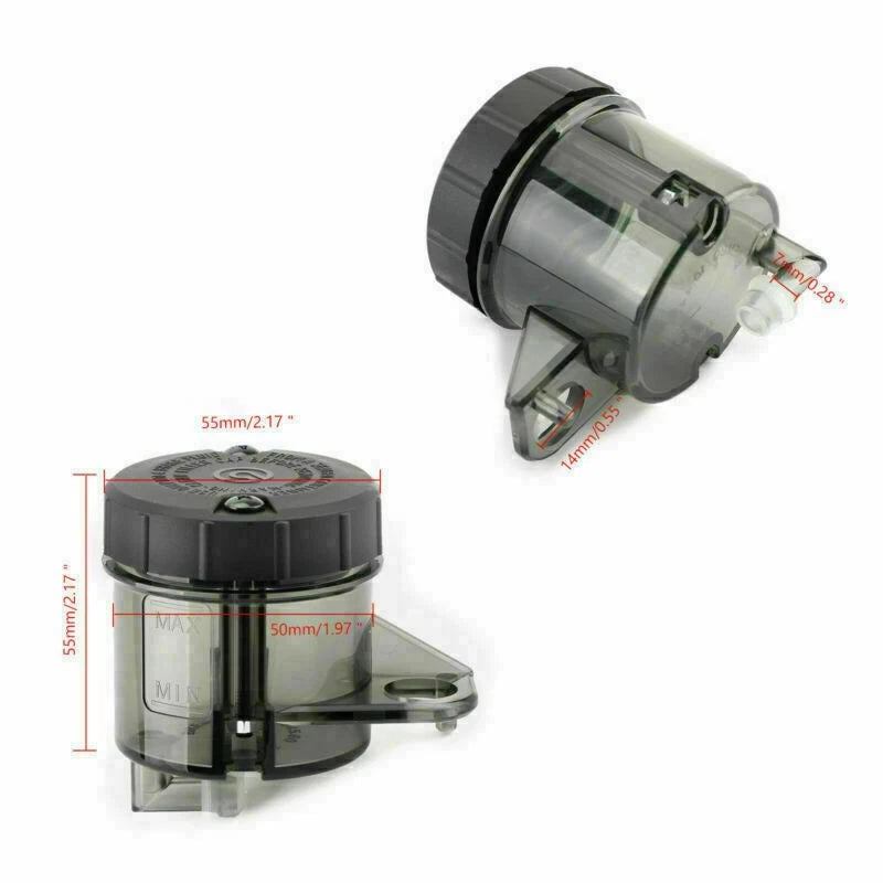 Front Brake Clutch Master Cylinder Fluid Reservoir for Moto Black