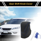 1 Pc Gear Shift Knob Cover for Honda Accord (2013–2017) Black Blue Faux Leather