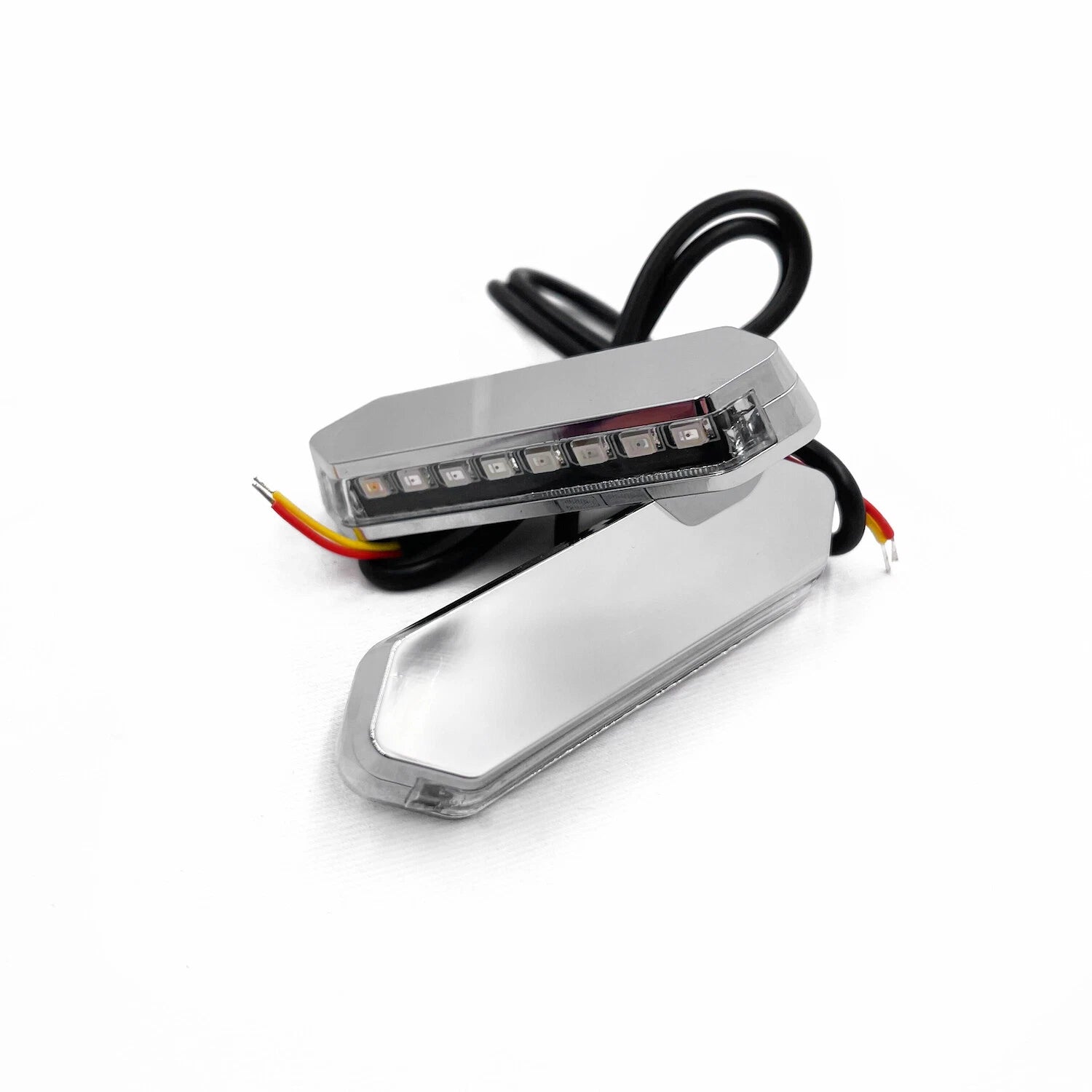 Chrome LED Mirror Block Off Base Plate for Ninja 300/250SL (2013–2020)