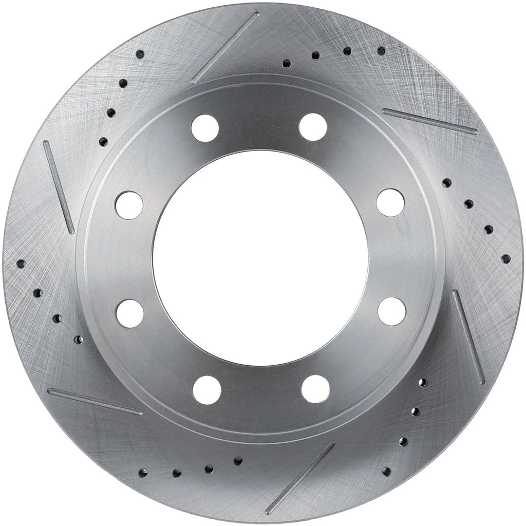 Set of 2 Front Brake Drilled & Slotted Rotors & Ceramic Pads for Ford Excursion (2000–2005)