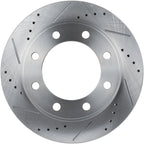 Set of 2 Front Brake Drilled & Slotted Rotors & Ceramic Pads for Ford Excursion (2000–2005)