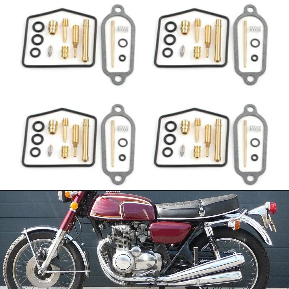 4 Sets Carburetor Repair Kit Carb Rebuild for CB350F (1972–1974)