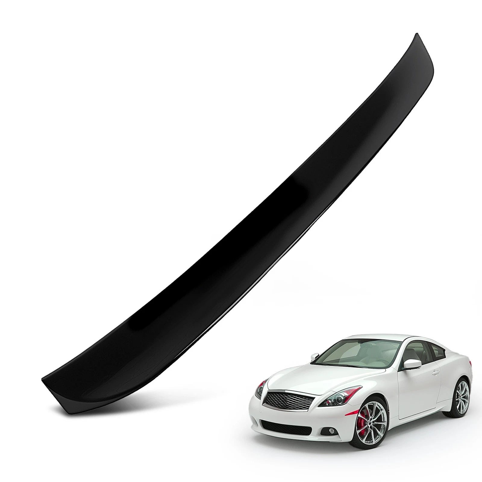 Rear Trunk Spoiler for Infiniti G35 G37 G25 Q40 (2007–2015) Sport Style Black