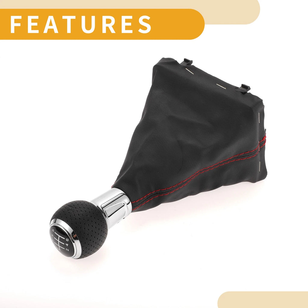 6 Speed Gear Shift Knob with Cover for Audi A3 (2010–2013)