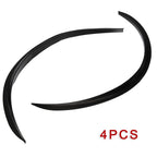 Set of 4 Carbon Fiber Wheel Trim Eyebrow Arch Lips for Universal Fit