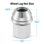 Set of 24 Chrome Acorn Lug Nuts