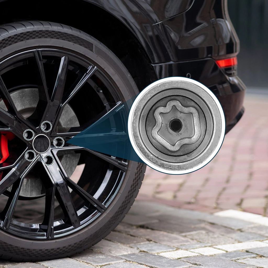 Set of 4 Wheel Lock Lug Nuts for Audi A3 (with Protector Nut Socket) 766549076868